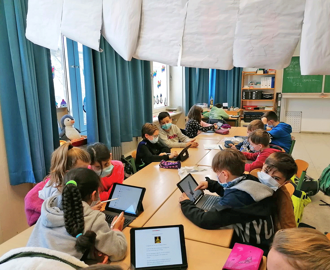 iPad-Klasse an der Grundschule Leithe