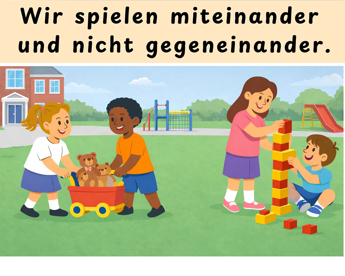 Motto des Monats Juli 2026: Wie spielen miteinander und nicht gegeneinander